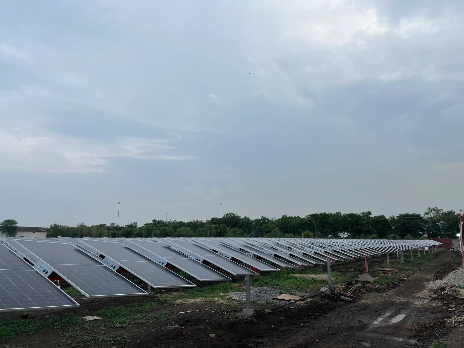 Solar panels at the Shree Sanvaliya Green Technology plant